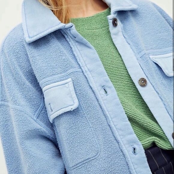 NEW free people ruby jacket  Blue medium - Picture 2 of 5